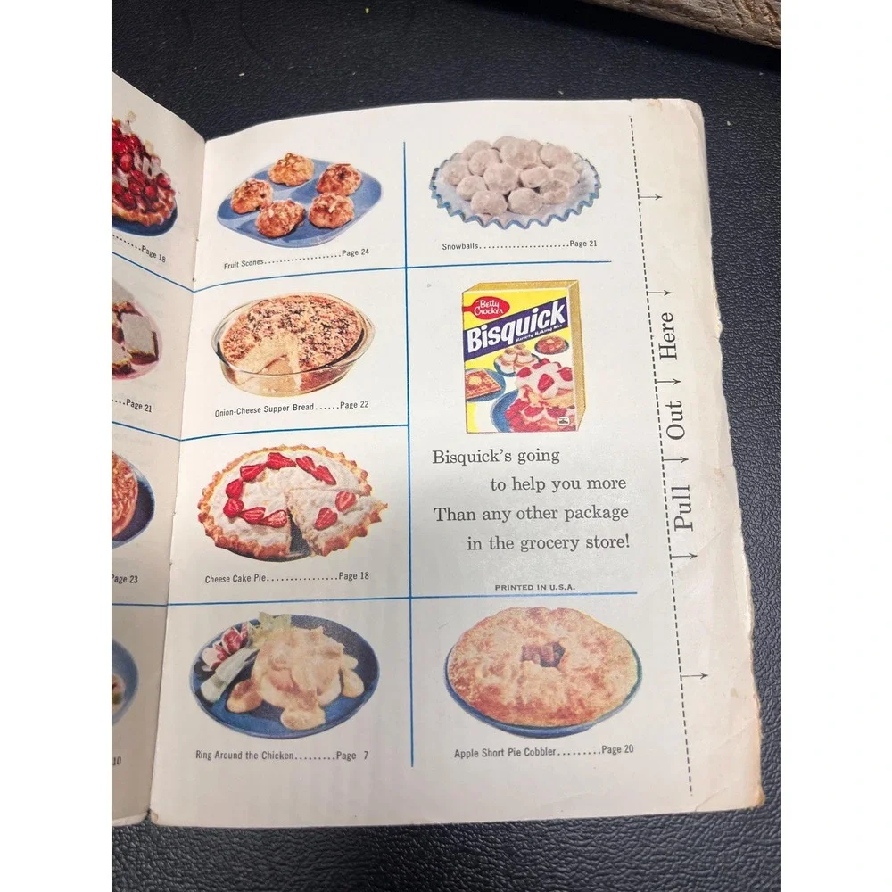 Betty Crockers Bisquick Party Book Cookbook Pamphlet Vintage‎ 1957